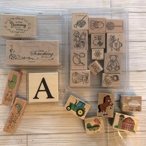 Stamps! Lot of 22 stamps- Michael’s & Stampin’ Up